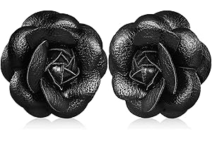 OKUMEYR 2 Pcs Satin Flower Shoe Clips for Women Lightweight Floral Shoe Charms for High Heels Sandals Boots