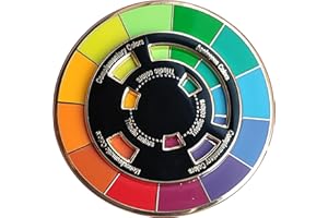 LANGJITIANYA Creative Color Wheel Enamel pin, The Spinning Wheel Moves Nicely，Color Wheel Brooch (Color Wheel Enamel pin)