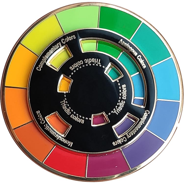 Roue De Couleurs En émail - 20 Tons, 3 Niveaux De Vivacité, Broche/porte-clés/aimant Multifonction - 3