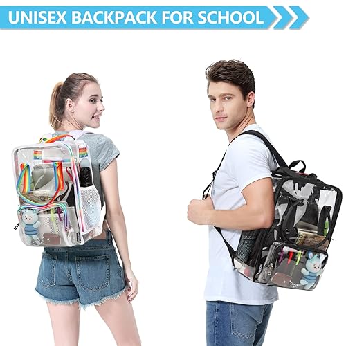 VASCHY Clear backpack, Heavy Duty Transparent See Through School