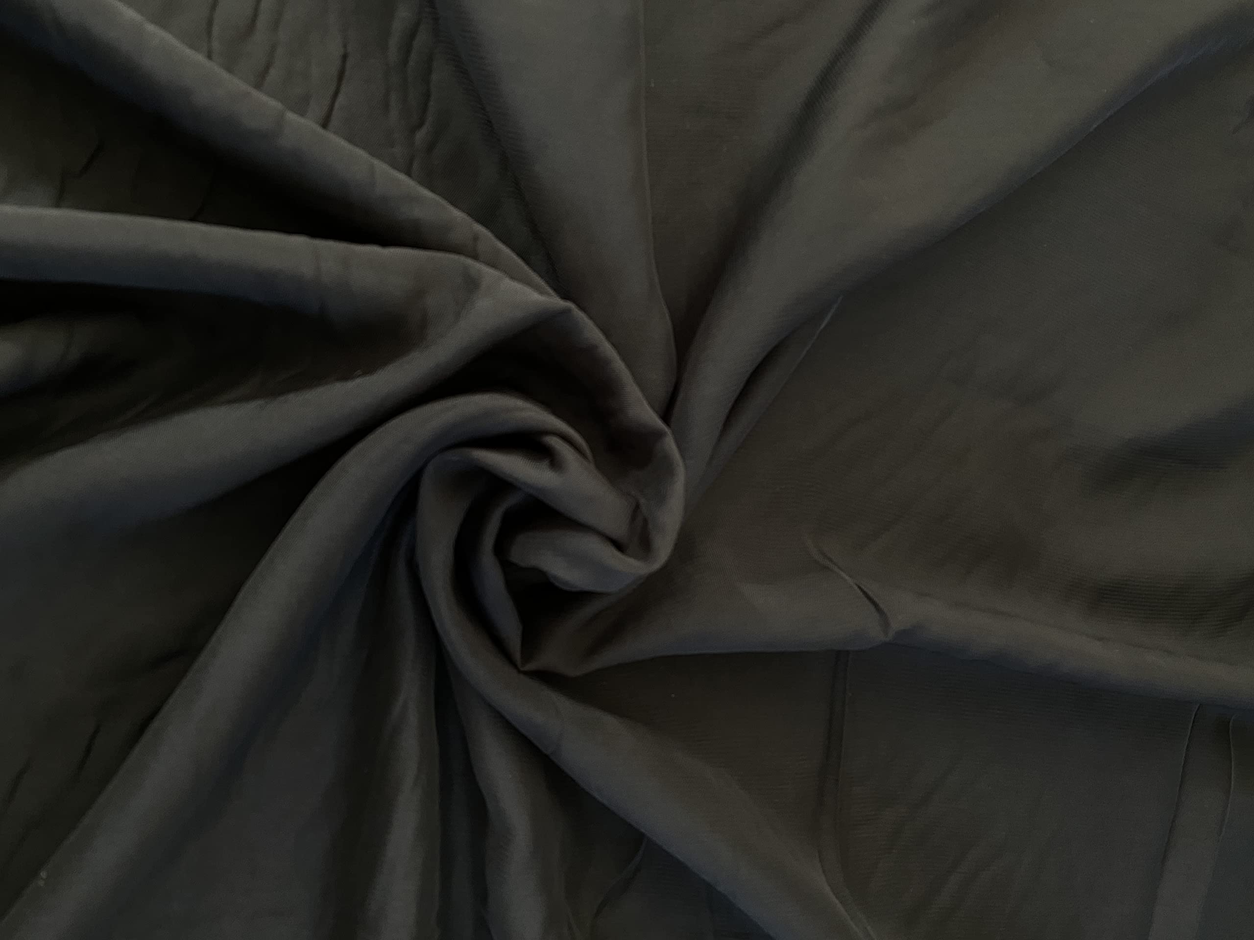 Fancy Textiles 100% Polyester Chiffon Fabric 60'' Wide (2 Meter, Black) โ image 1