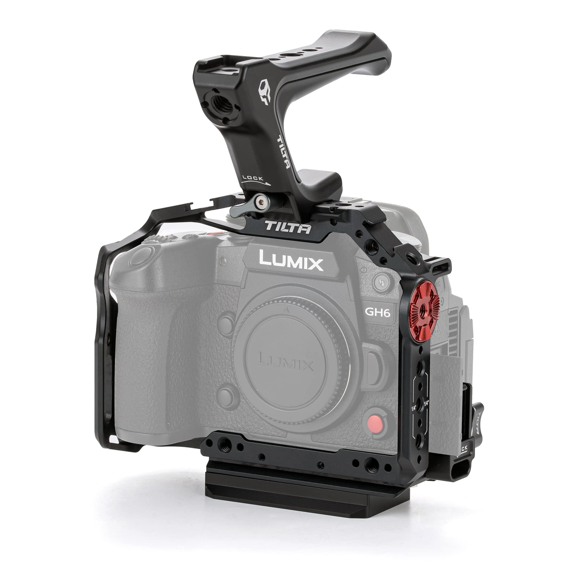 TILTA GH6 Camera Cage + Top Handle TA-T15-A-B-2 Kit A for Panasonic GH6 Camera Rig (Black)