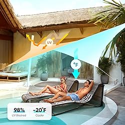 Quictent 24X24FT 185G HDPE Square Sun Shade Sail