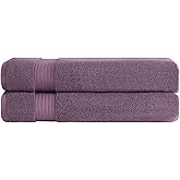 Ozdilek 2-Piece Bath Towels, 30x60 550GSM– 30x60 Inches, 100% Turkish Cotton, Luxury Quick Dry, Extra Large, Fade-Resistant, Eco-Friendly, Spa Towel, Cotton Towel (Orchid Purple)