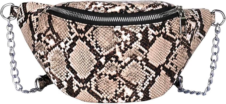 snakeskin waist bag