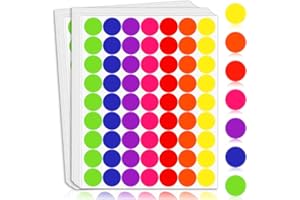 DREECY Colored Dot Stickers 1 Inch, Circle Stickers Round Color Coding Dots Markers Sticker, 1575 PCS Removeable Sticky Labels Sticker Dots for Toddlers Students Office Classroom in 7 Assorted Colors