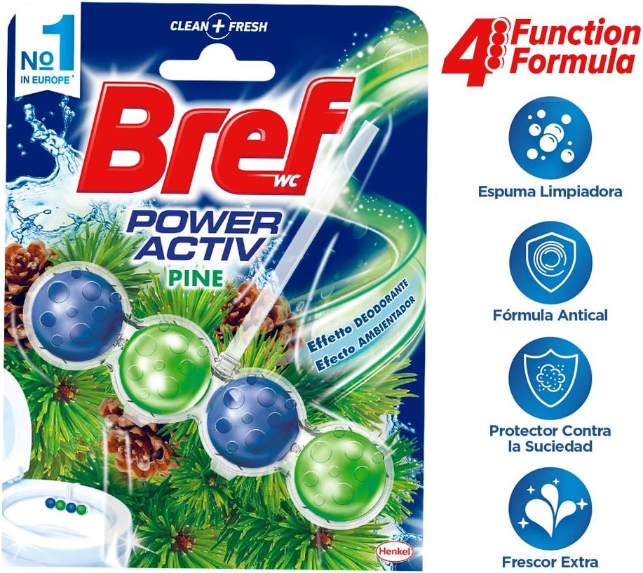 10 higienizadores de WC Bref Power Activ Pine por 16,65€ (en compra recurrente)