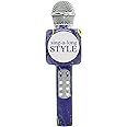 Wireless Express - Sing-Along Bling Bluetooth Karaoke Microphone and Bluetooth Stereo Speaker All-in-One (Swirl Purple)