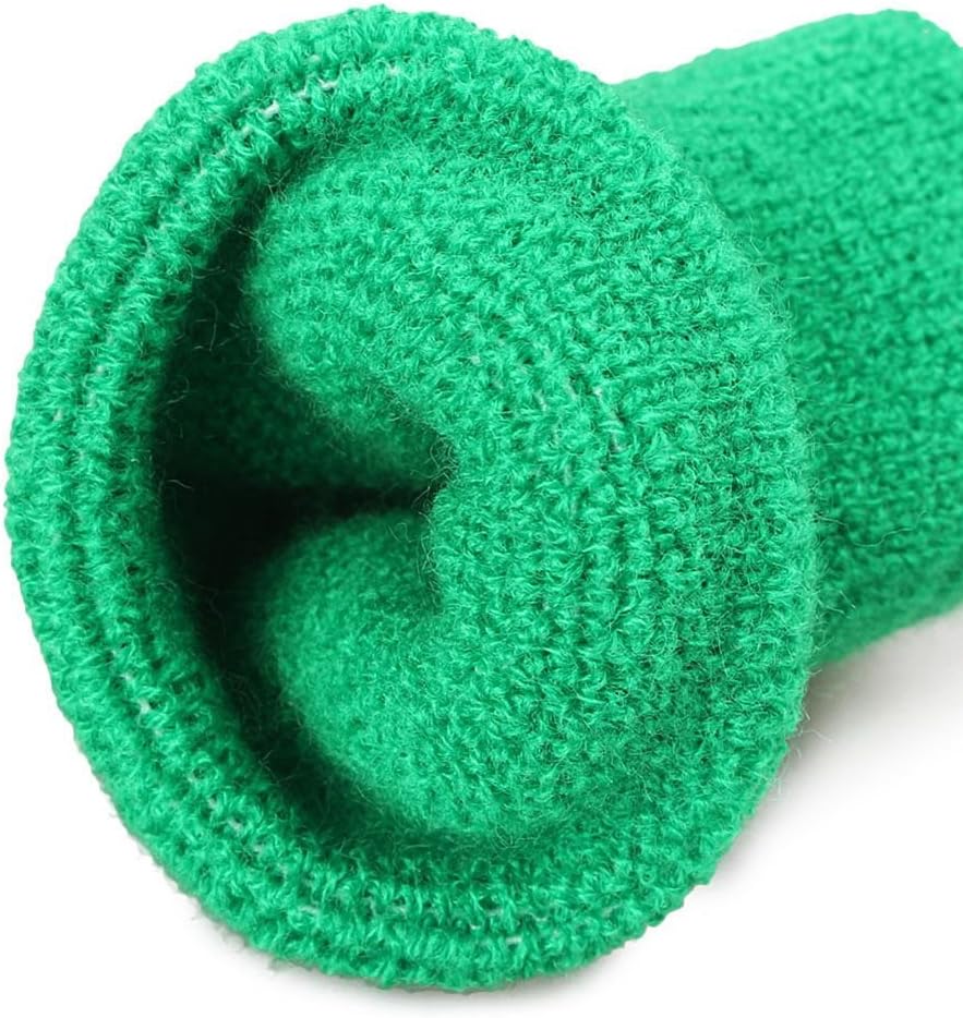 Mallofusa 10 Pack Colorful Sports Basketball Football Absorbent Wristband Party Outdoor Activity (Green): Clothing