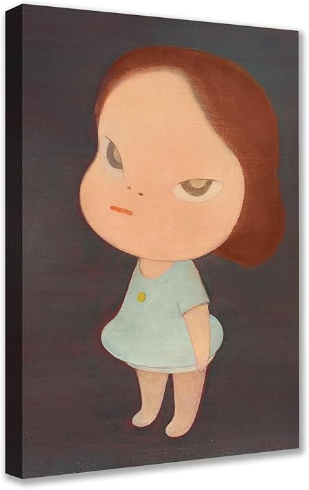 Amazon Co Jp Tucocoo 奈良美智 Yoshitomo Nara 現代美術人気のかわいい漫画の女の子壁画キャンバス絵画油絵ホームオフィス寝室ホテルカフェスクールショップエントランスリビングルーム廊下壁部屋の装飾背景絵画壁アート写真装飾軽くて設置が簡単 操作が簡単壁掛け