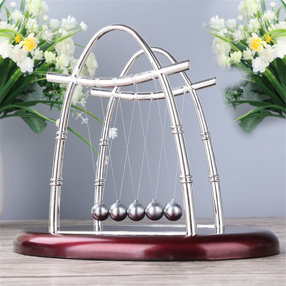 Ovovo Classic Newton\'s Cradle Balance Balls Physics Science Puzzle Desk Decor for Home& Office