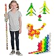 Plus Plus 500 Piece Interlocking Building Block 3D Puzzle Kit, Kids Stem Connecting Toys - Neon Color Mix