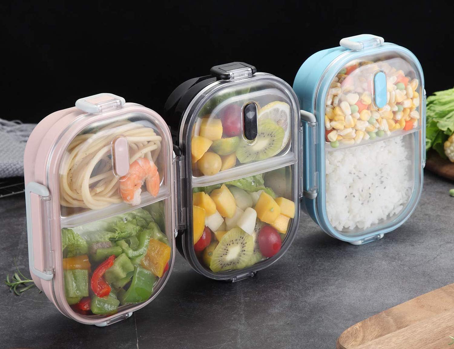 Bento Box for Kids Stainless Steel Leakproof Bento Lunch Box with 2