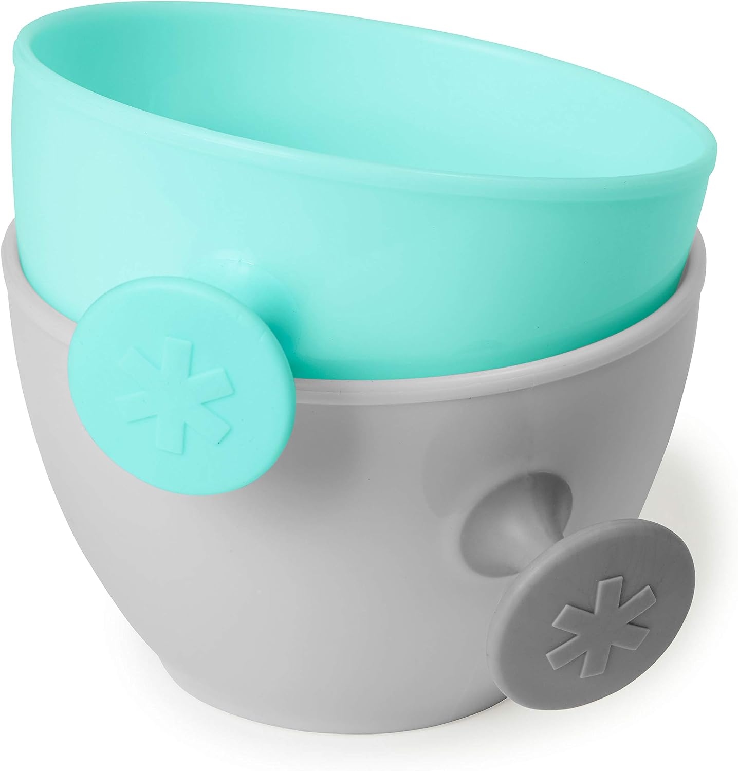 Skip Hop Easy Grab Bowls Grey and Soft Teal, Grey and Soft Teal, 8 oz (240 ml) bowl - Image 4