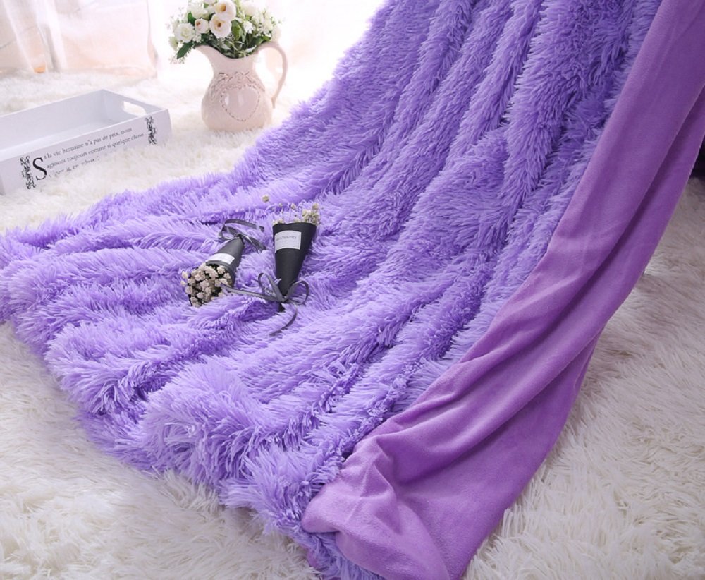 Super Soft Shaggy Faux Fur Blanket Ultra Plush Decorative Throw Blanket