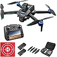 GPS Drone with 5.9 Inch Screen Controller, Landing Pad, 4k Dual Camera,Auto Return,Obstacle Avoidance, Optical Flow Mode,5G Drone,2 Battery 40 Mins Flight, Drones for Beginner (Black)