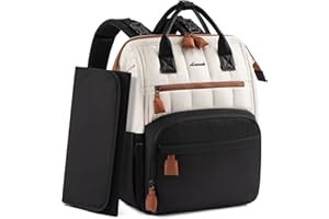LOVEVOOK Puffer Diaper Backpack, Lightweight Baby Bag with Changing Pad, Diaper Bag for Mom Dad with Stroller Buckles