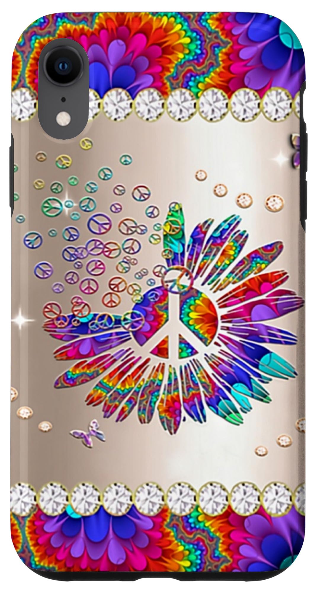 iPhone XR Hippie - Daisy - Colorful - Rainbow - Boho-Tie-dye Case
