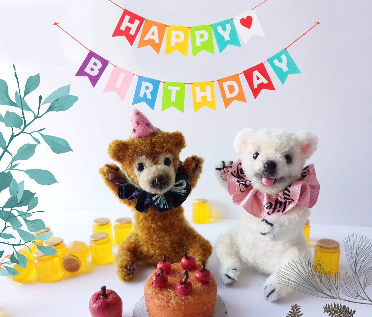 LOVENJOY Assembled Felt Happy Birthday Banner Rainbow Fabric Colorful Bunting Decorations for Birthday Party Supplies 13 Feet - Image 5