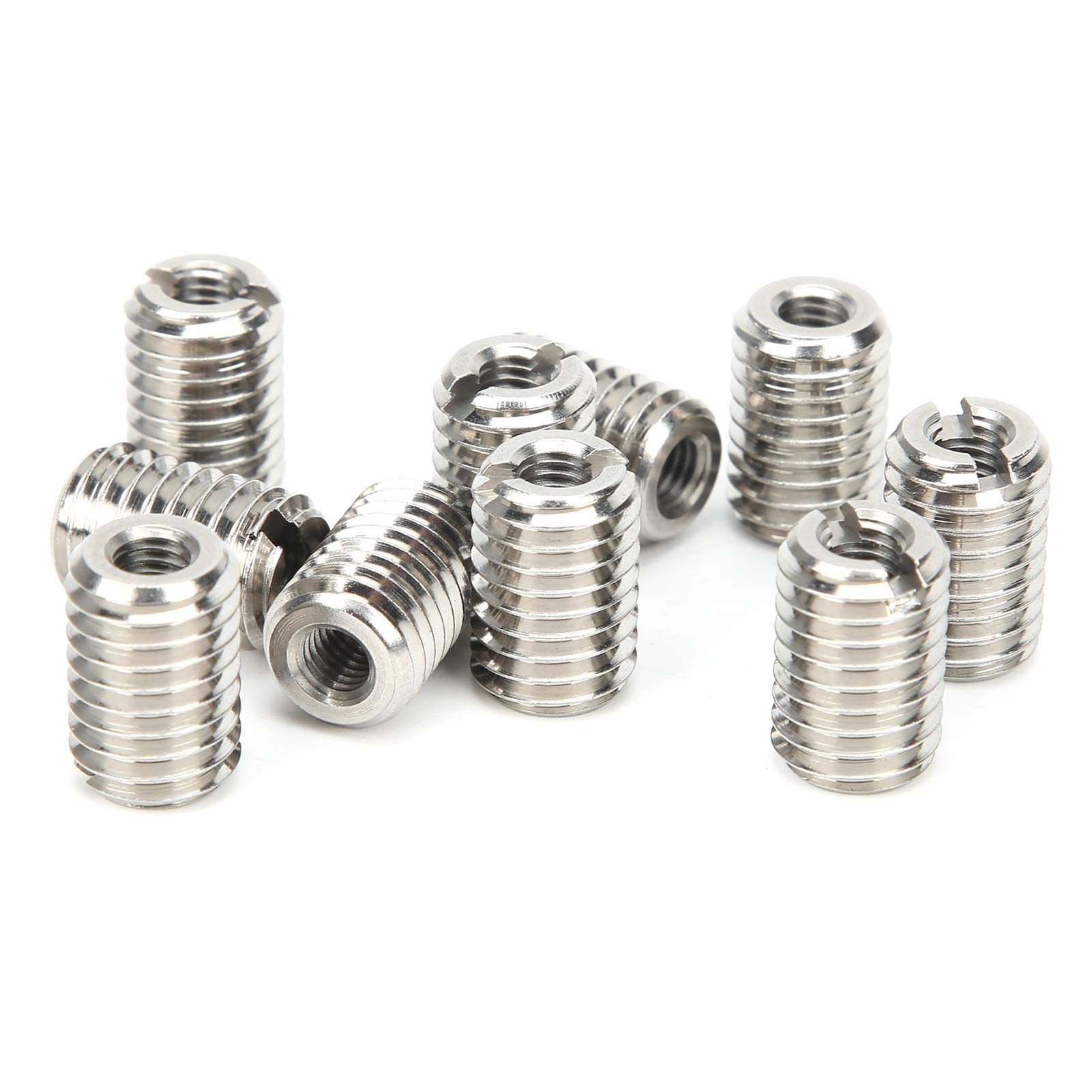 10Pcs Threaded Inserts Thread Insert Nuts Pipe Reducer Adapter Lock Nuts Adapter Thread Repair Sleeve Pipe Fitting Thread Repair Tool