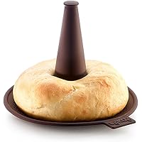 Lékué Conical Shaped Perforated Silicone Bagel Moulds Brown Set of 6