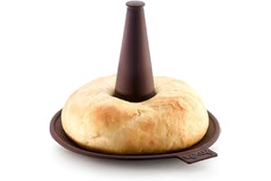 Lekue Bagel Maker with 6 Individual Bagel Molds, Brown