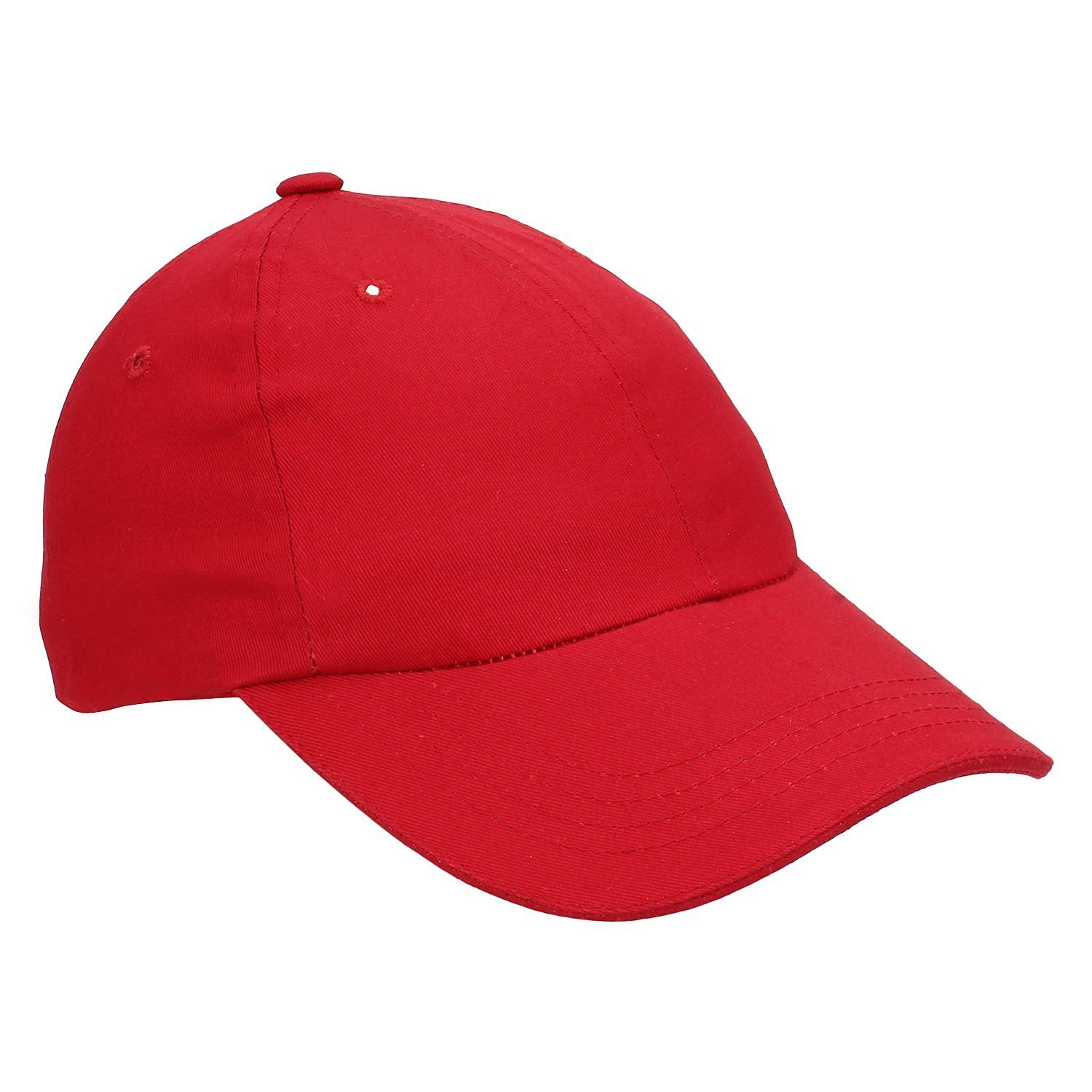 solid red baseball hat