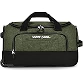 Pacific Gear Rolling Duffel Bag with Wheels, Luggage, Hockey, Sports, XL, Rollers, Heavy Duty 21"