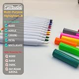 Furrbudie 12pcs Neon Light Board Pens Colored Markers for Glow Art Pad view 4