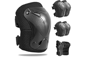 AIDY-PRO Roller Skate Pads Adult Knee And Elbow Pads For Roller Skating, Wrist Guards Skateboarding Protective Gear Adult Knee Pads For Men Women Skating Pads XL