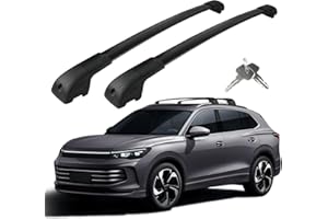 Roof Rack Cross Bars Compatible with Volkswagen VW Tiguan 2018-2026 (Not for Limited) & Taos 2022-2026, Adjustable Aluminum 3