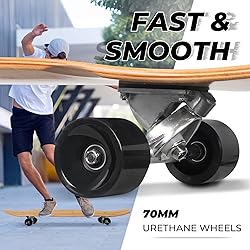 Nattork 44 Inch Cruiser Longboard Skateboard