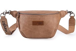 Wrangler Large Fanny Packs for Women Waist Bag Travel Belt Bags Crossbody Sling Purse