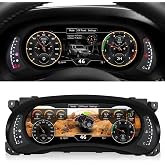 12.3&rdquo;HD screen1920*720 Digital Instrument Cluster Display for Jeep Wrangler JK 2011-2017 Speedometer Upgrade Plug&amp;Play Replacement OTA Upgrade