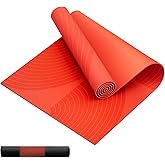 HAPBEAR Extra Large Yoga Mat (84''×30'') - 1/3'' Thick Double-Sided PVC Non-Slip Exercise Mat with High Rebound Cushioning, Dual-Side Usable for Home Gym, Yoga, Pilates & Workouts -Orange