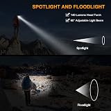 Detake Kids Head Torch 2 Pack LED Headlamp 140 Lumens 3 Modes Waterproof view 6