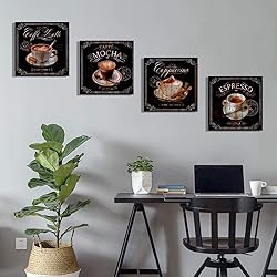 Retro Coffee Wall Decor for Kitchen Bar Signs
