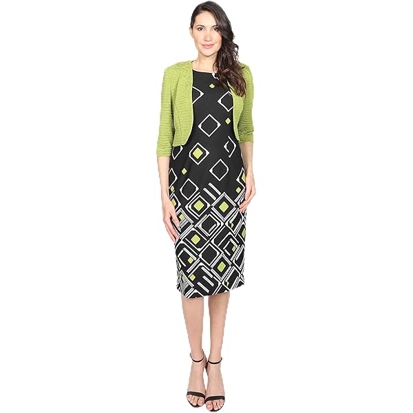 Maya Brooke Women's Border Print Knee Length Sheath Dress and 3/4 Sleeve  Jacket 2-Piece Set, Rust/Black, 18W at Amazon Women's Clothing store