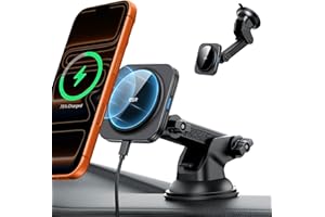 ESR for MagSafe Car Mount Charger, for Magsafe Car Charger, Dashboard Suction Cup Magnetic Car Mount, 360° Rotation, Magnetic Car Phone Holder for iPhone 17/16/15/14/13/12, S25, Fast Charging