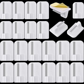 24 Packs Self Adhesive Hooks Plastic Sticky End Hook Window Hooks