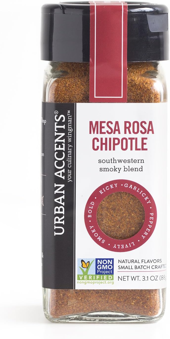 Mesa Rosa Chipotle Seasoning – Gluten Free Gourmet Grilling Spices - Urban Accents, 3.1-Ounce Bottle