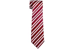 Retreez Preppy Stripe Pattern Woven Boy's Tie - 8-10 years