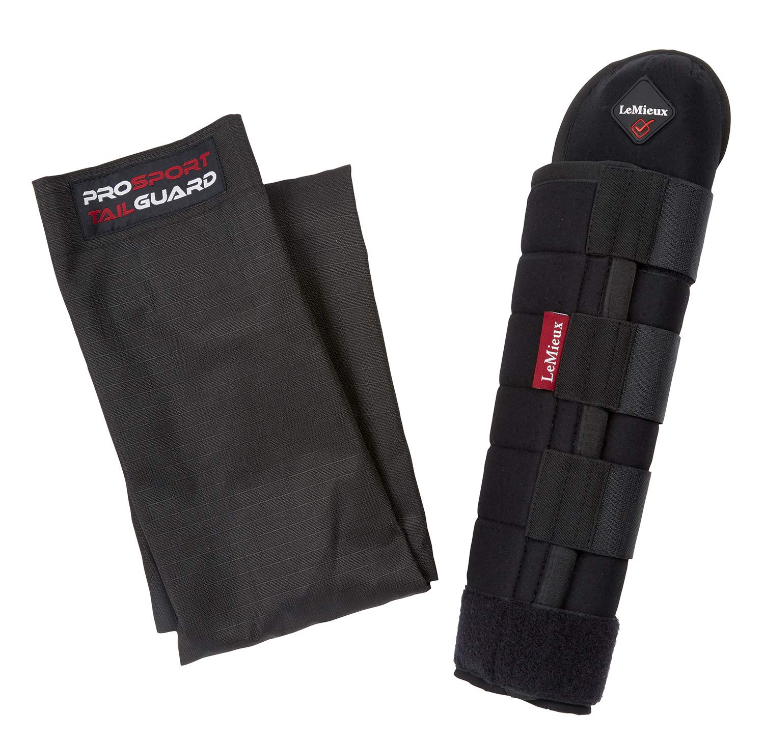 LeMieux Tail Guard With Bag - Protective with Elasticated Fastenings - Use With or Without Detachable Waterproof Bag - Black - One Size