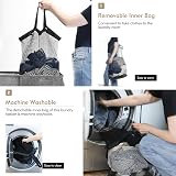 DOKEHOM 150L Double Laundry Basket with Lid and Removable Bags Grey view 4