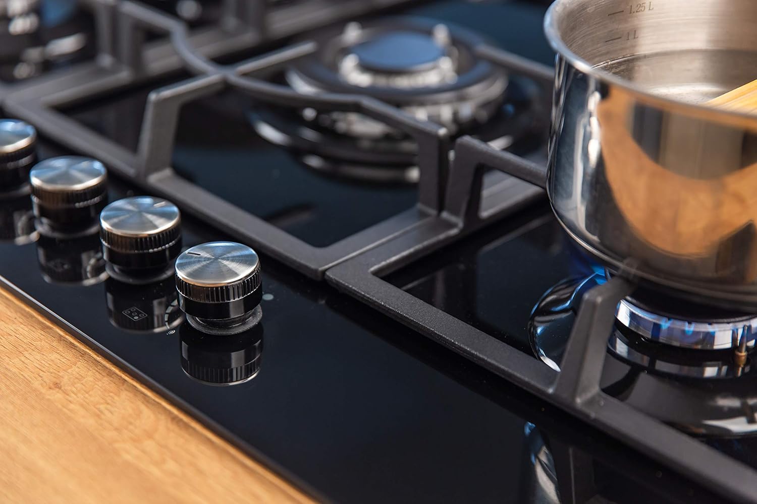 Russell Hobbs RH75GH602B Glass 5 Burner Gas Hob 75 Cm Black Buy Appliances01 Store