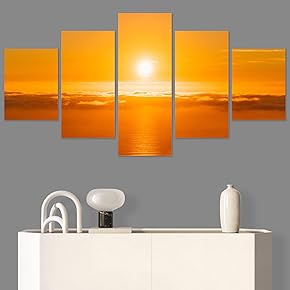 SIGNWIN 5 Panel Canvas Wall Art Colors of...