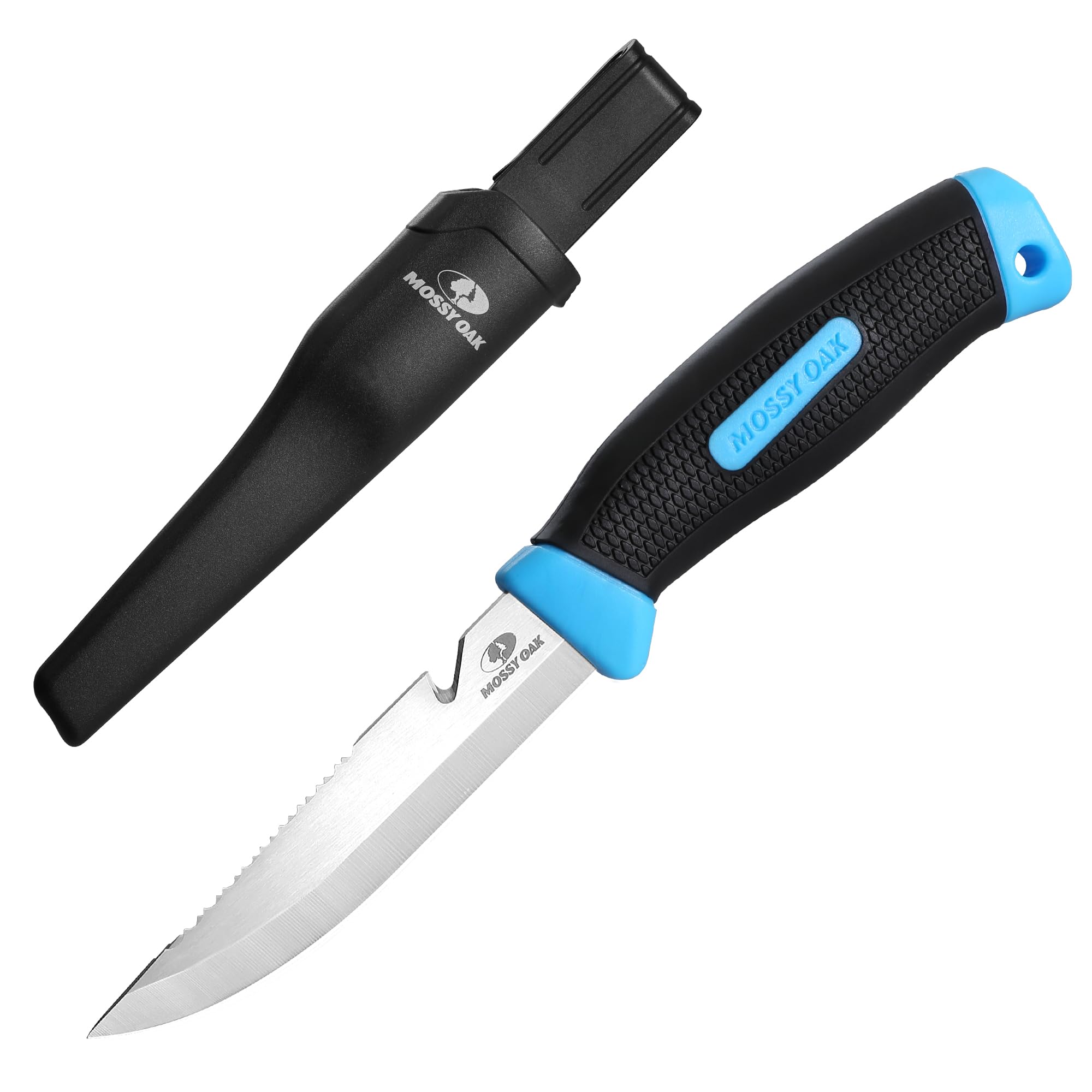 Photo 1 of Mossy Oak Fishing & Bait Knife, 4" Fish Fillet With Protective Sheath, Razor Sharp 5Cr15MoV Stainless Steel Blade, Ergonomic Non-Slip Handle for Open Back and Boning