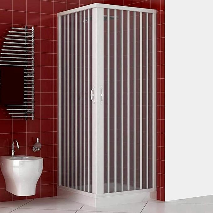 Porta A Soffietto In PVC Bianco 83x214 Cm – Regolabile In Altezza E Larghezza, Chiusura Reversibile