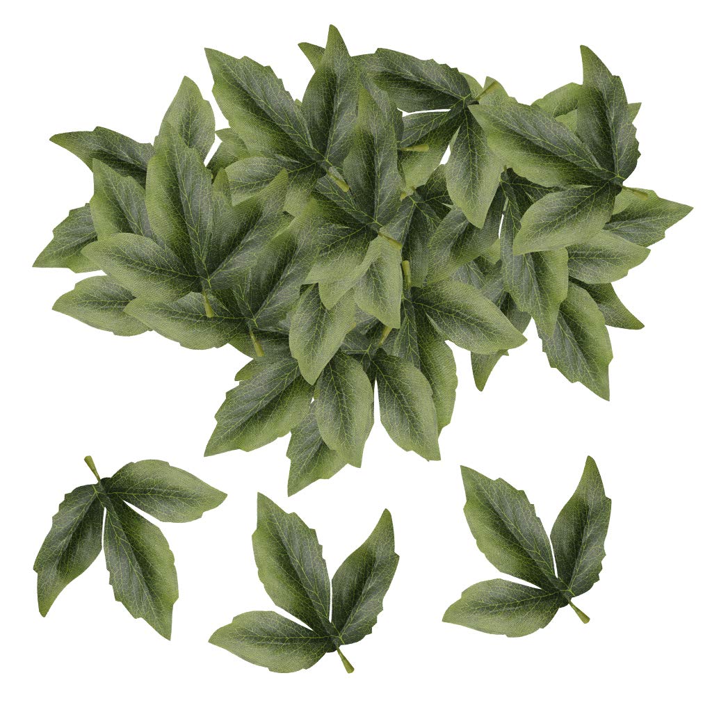 Buy Evalue Pack of 50pcs Handmade Silk Leaves for DIY Craft Decoration