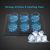 LIANGSTAR 6 Fan Laptop Cooling Pad 12-17 inch with 7 Height Adjustable Stand view 4